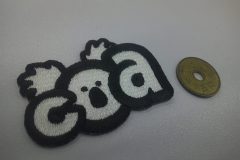 オリジナル刺繡ワッペンの制作事例。五円玉大の大きさにも対応しています。
