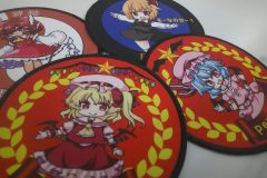 4種類のキャラクターデザインのプリントワッペンを撮影した加工事例。その1。