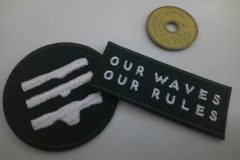ミニマルな美しさと力強さを感じさせる刺繍ワッペンの制作実績。