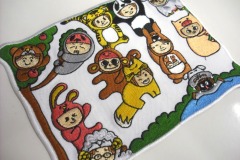 刺繍の色使いが鮮やかな子ども向けのイベント用ワッペンの制作見本。