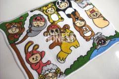 刺繍の色使いが鮮やかな子ども向けのイベント用ワッペンの制作見本。