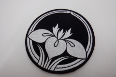 和風のモチーフを施したオリジナル刺繍ワッペンの制作見本。