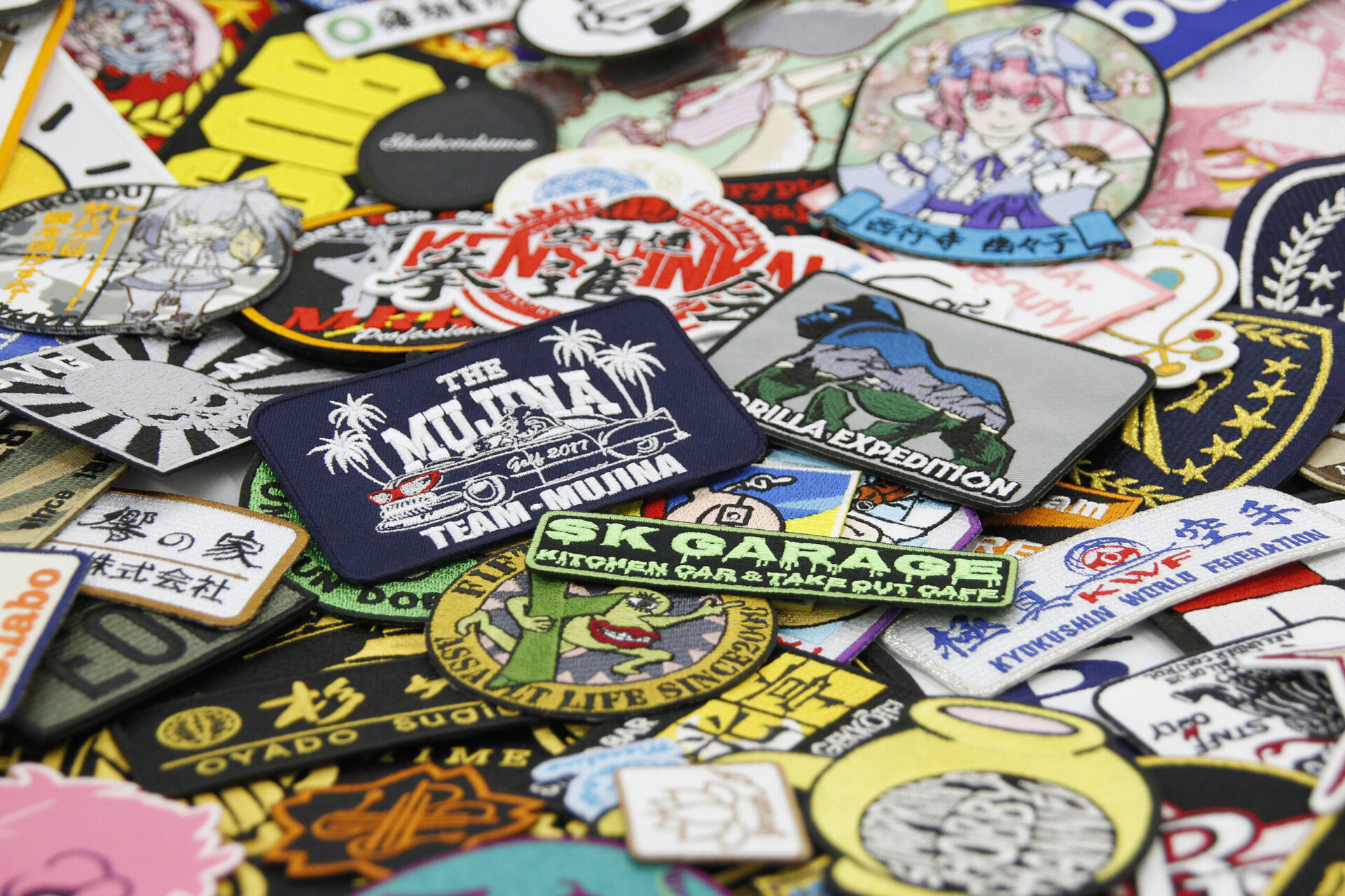 たくさんの刺繍ワッペンの制作実績。