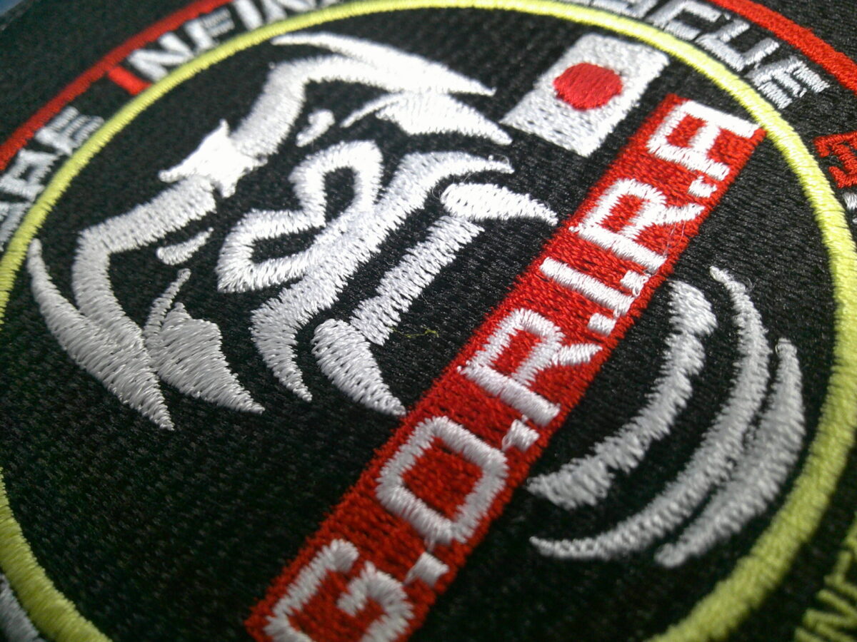 レスキュー隊のオリジナル刺繍ワッペン。ゴリラのデザインが前面に押し出されたインパクトの強い作品。