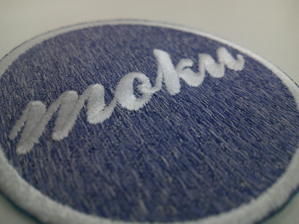 刺繍ワッペン生地:Pエンブロン(M1015杢花紺)