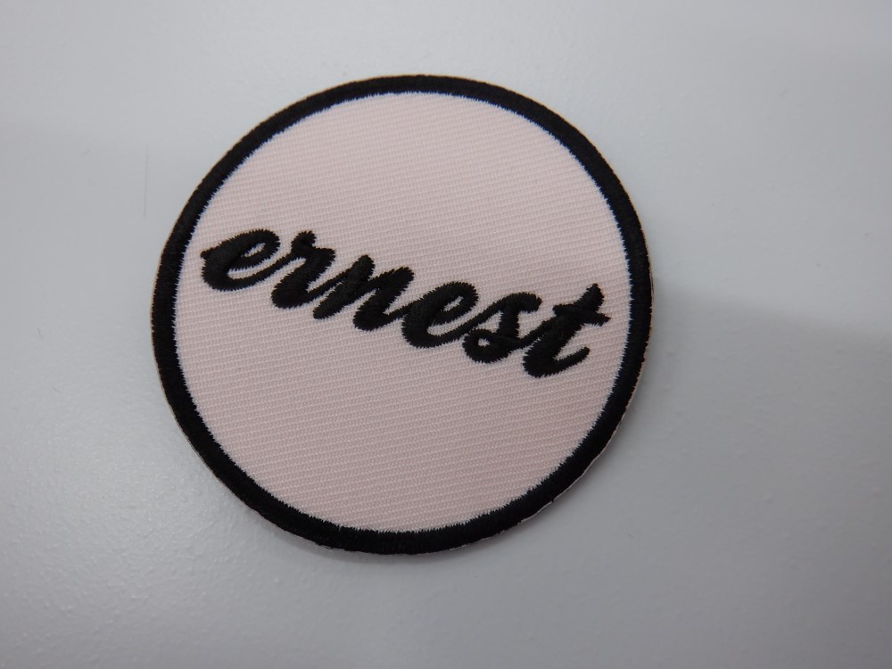 刺繍ワッペン生地:アーネストツイル(3薄ピンク)