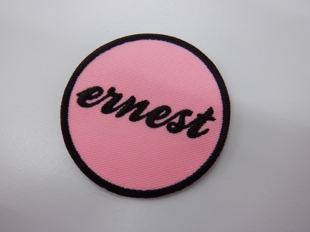 刺繍ワッペン生地:アーネストツイル(4ピンク)