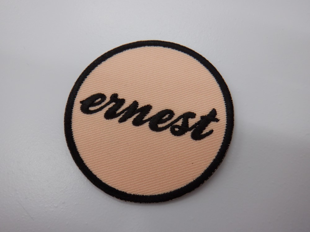 刺繍ワッペン生地:アーネストツイル(10サーモン)