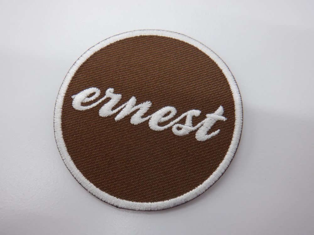 刺繍ワッペン生地:アーネストツイル(20茶)