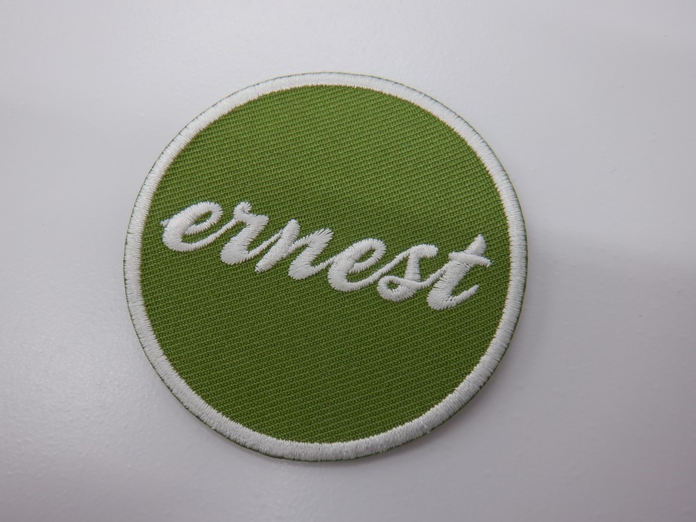 刺繍ワッペン生地:アーネストツイル(24抹茶)