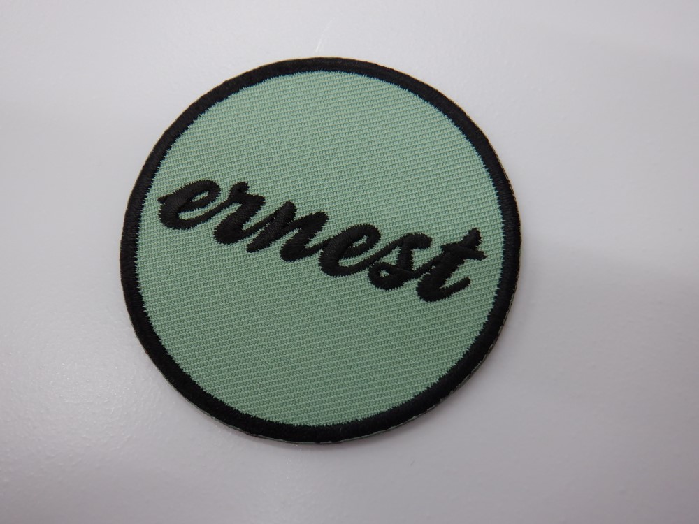 刺繍ワッペン生地:アーネストツイル(25グレイッシュグリーン)