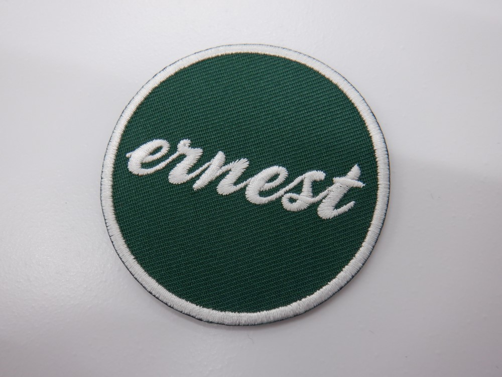 刺繍ワッペン生地:アーネストツイル(27深緑)