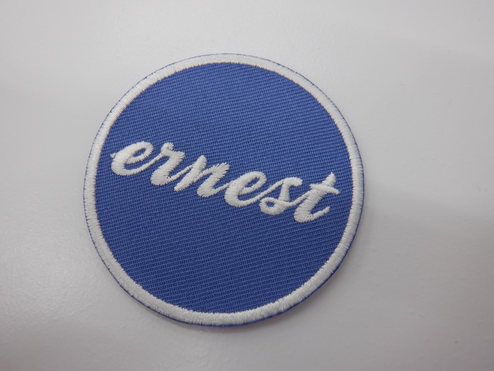 刺繍ワッペン生地:アーネストツイル(32グレイッシュブルー)