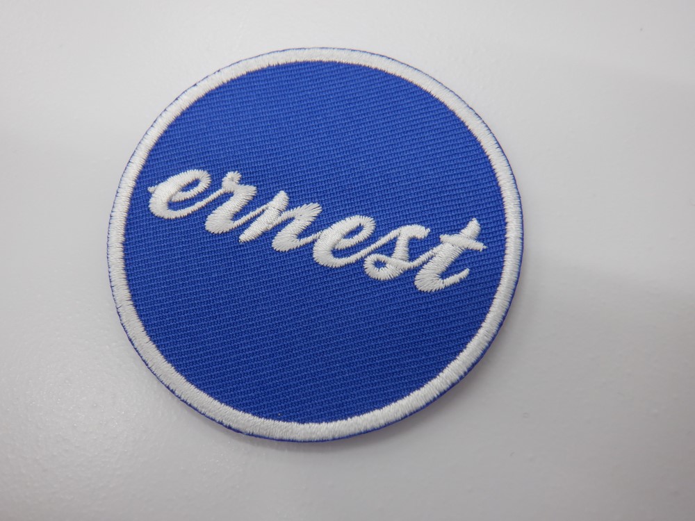 刺繍ワッペン生地:アーネストツイル(33青)