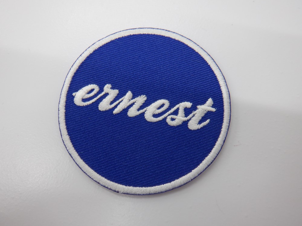 刺繍ワッペン生地:アーネストツイル(34群青)