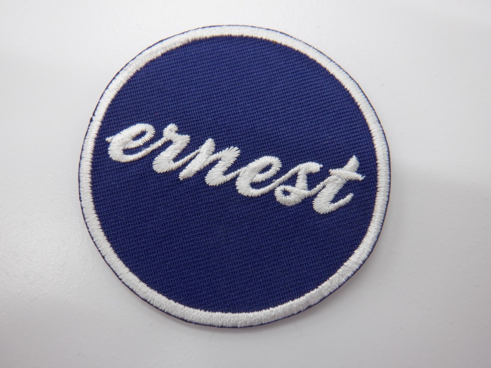 刺繍ワッペン生地:アーネストツイル(35紺)