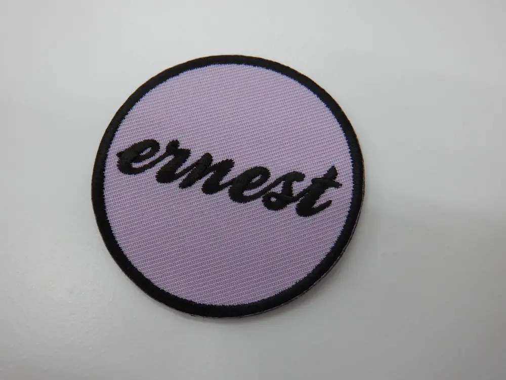 刺繍ワッペン生地：アーネストツイル（36藤）