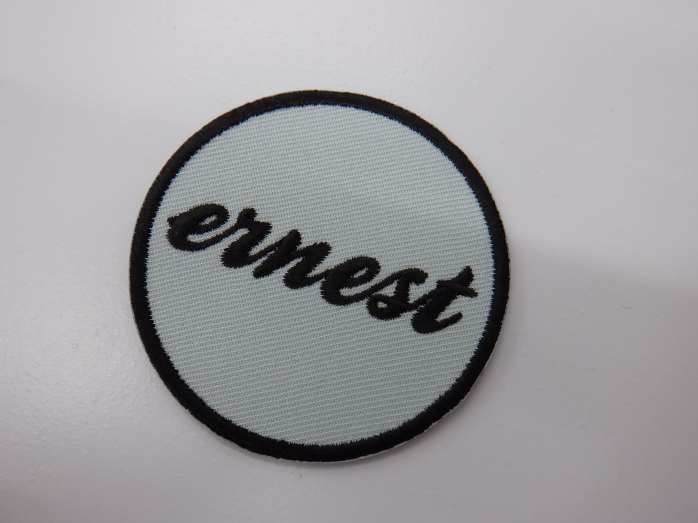 刺繍ワッペン生地:アーネストツイル(38薄グレー)