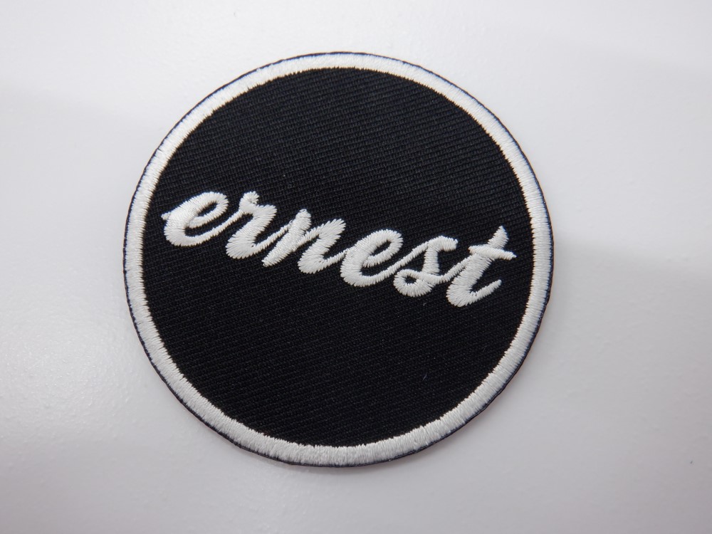 刺繍ワッペン生地:アーネストツイル(BKブラック)
