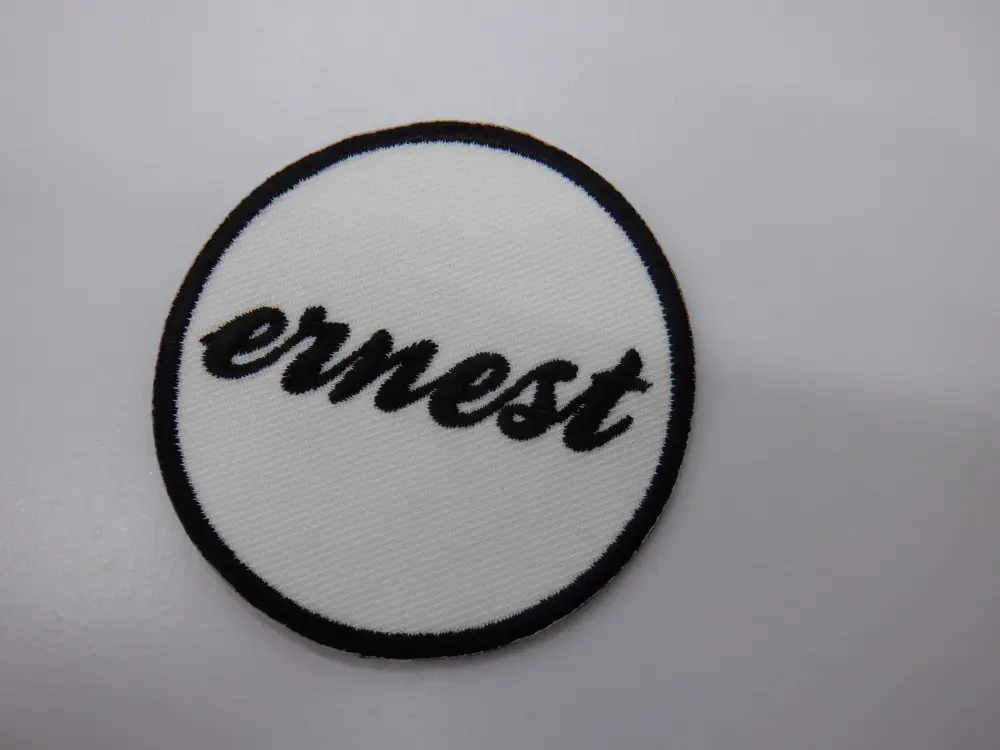 刺繍ワッペン生地：アーネストツイル（OWオックスホワイト）