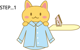 ワッペンのアイロン接着の手順・その1