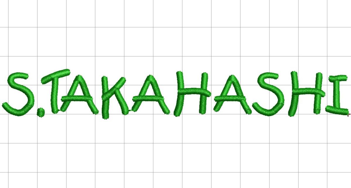 刺繍用書体:EF-083(Kids)