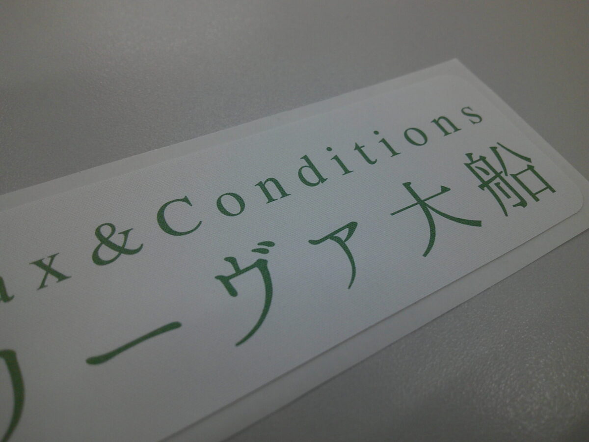 企業様のジェットのジェットシートの制作実績。向かって右側のアップ。