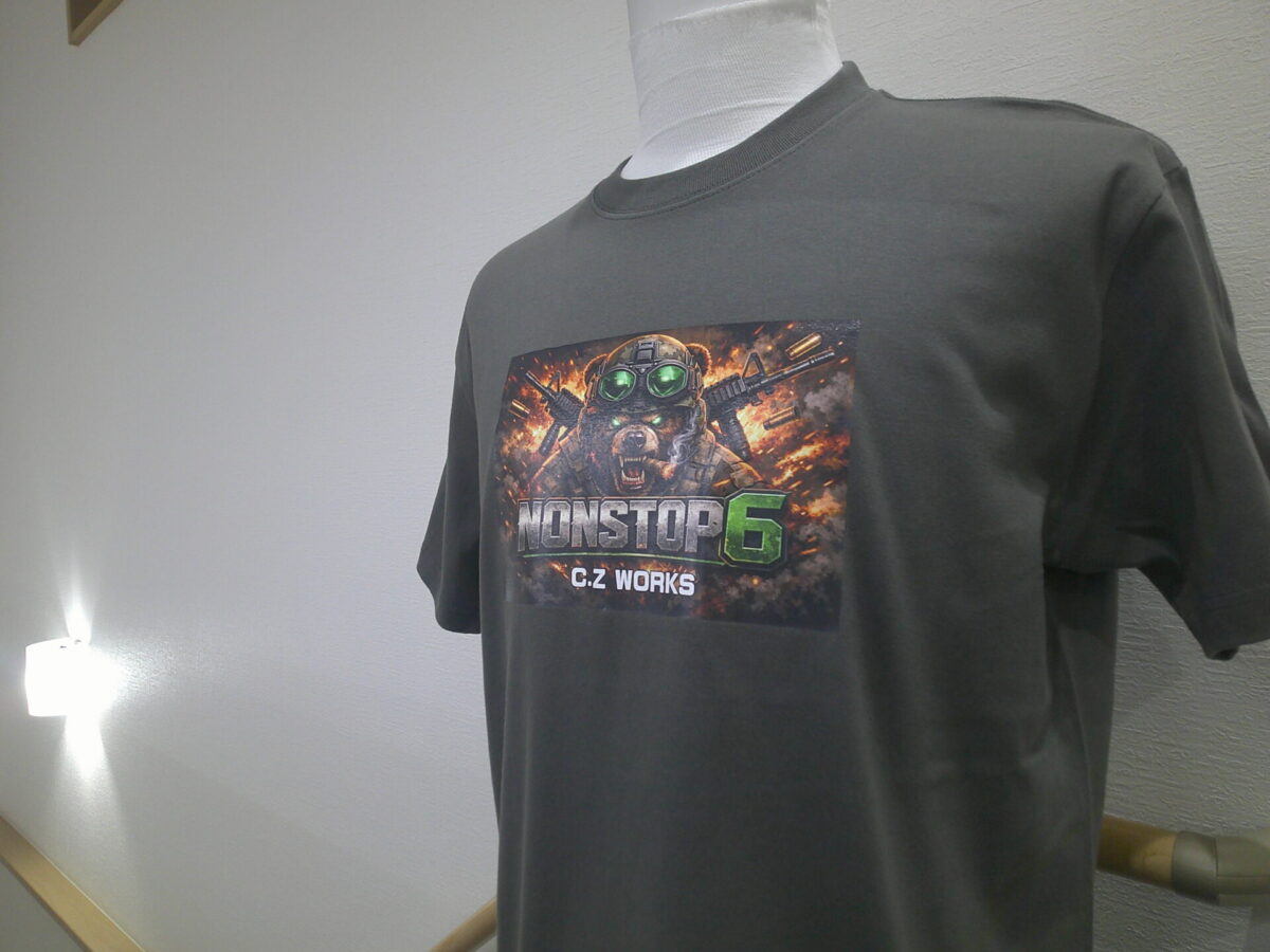 フルカラー転写プリントの制作実績。斜めから見た構図。